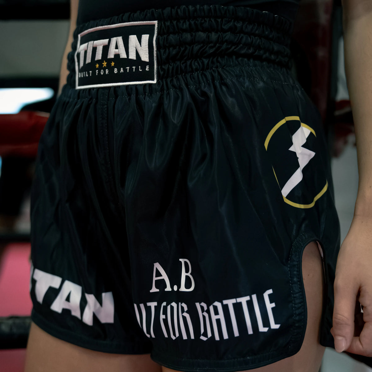 TITAN MUAY THAI SHORTS - MIDNIGHT BLACK