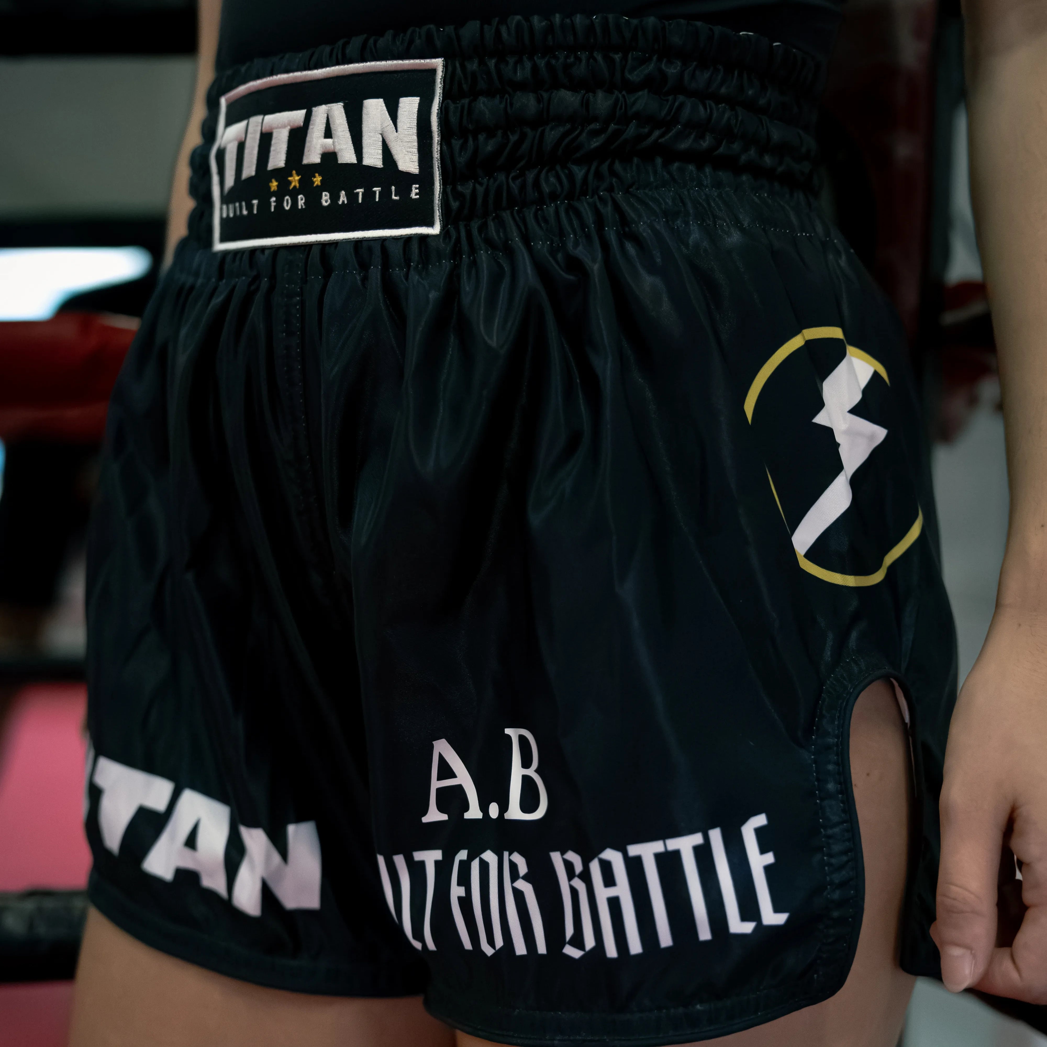TITAN MUAY THAI SHORTS - MIDNIGHT BLACK