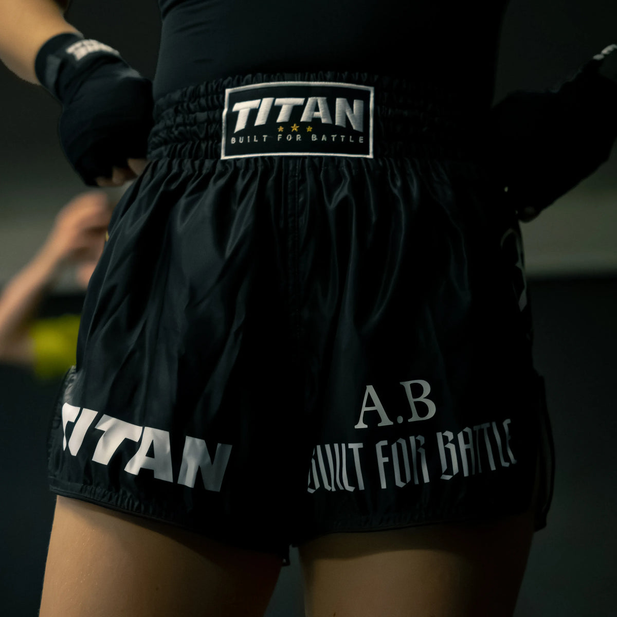 TITAN MUAY THAI SHORTS - MIDNIGHT BLACK