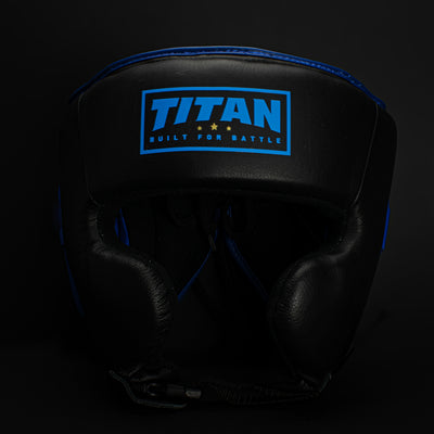 Titan Bespoke Osiris Boxing Headguard – custom Italian leather personalised sparring and boxing headguard