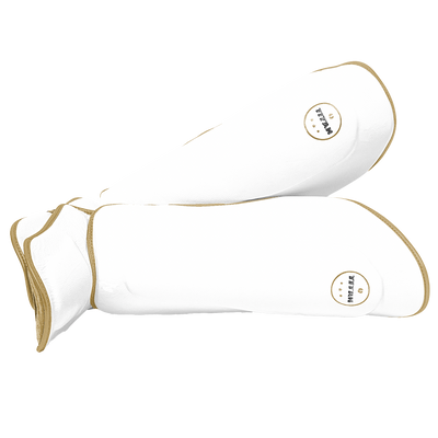 Titan Bespoke Hyperion Shin Guards – custom Italian leather personalised Muay Thai and kickboxing shin pads