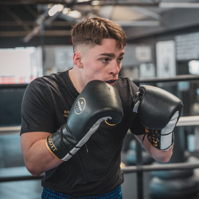 Titan Velocity 3.0 Lace-Up Boxing Gloves Midnight Black – premium Mexican-style sparring gloves with horsehair padding