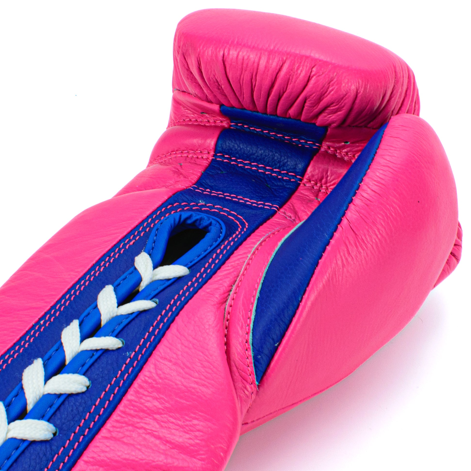 10oz HORSE HAIR FIGHT GLOVES PINK & ROYAL BLUE
