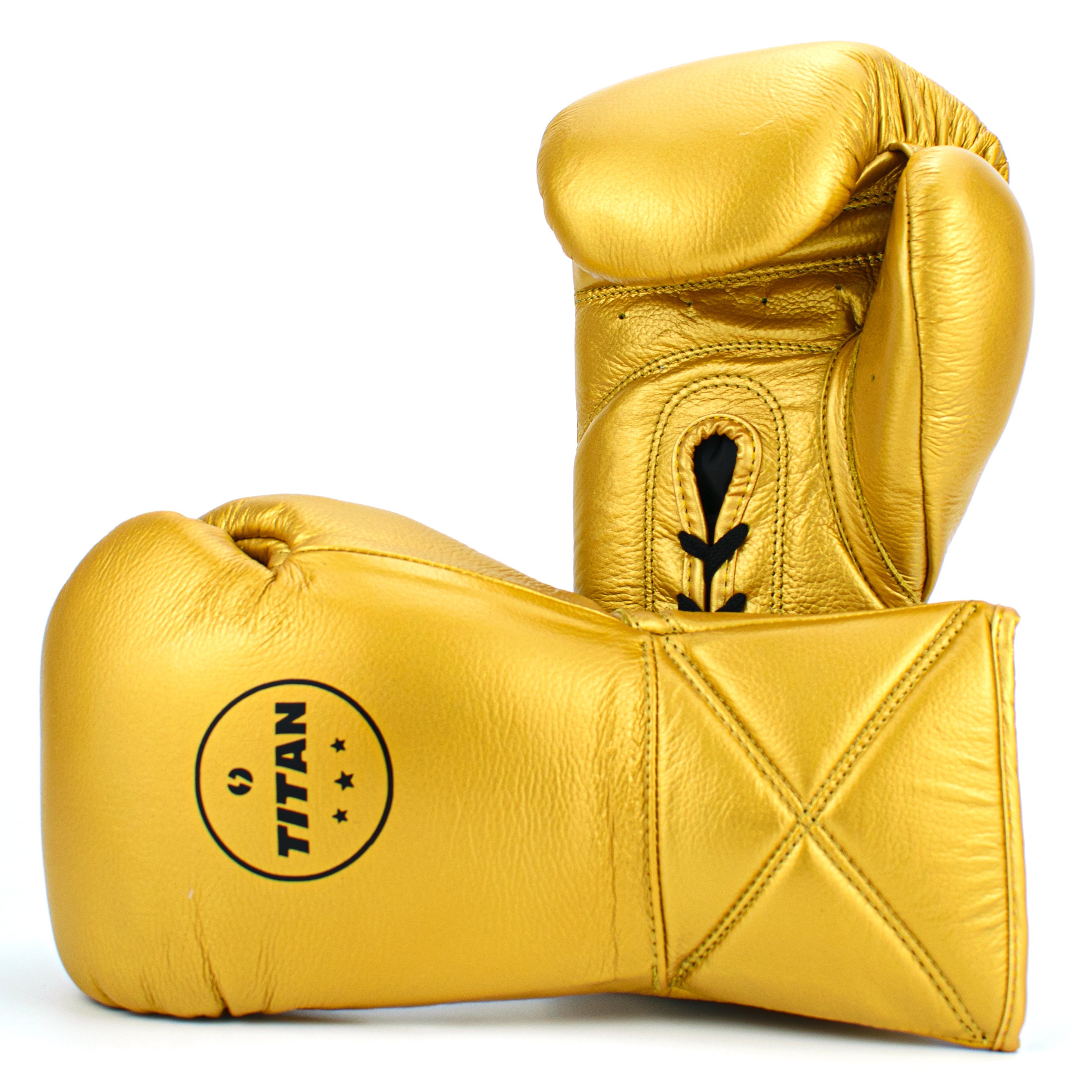 10oz HORSE HAIR FIGHT GLOVES GOLD