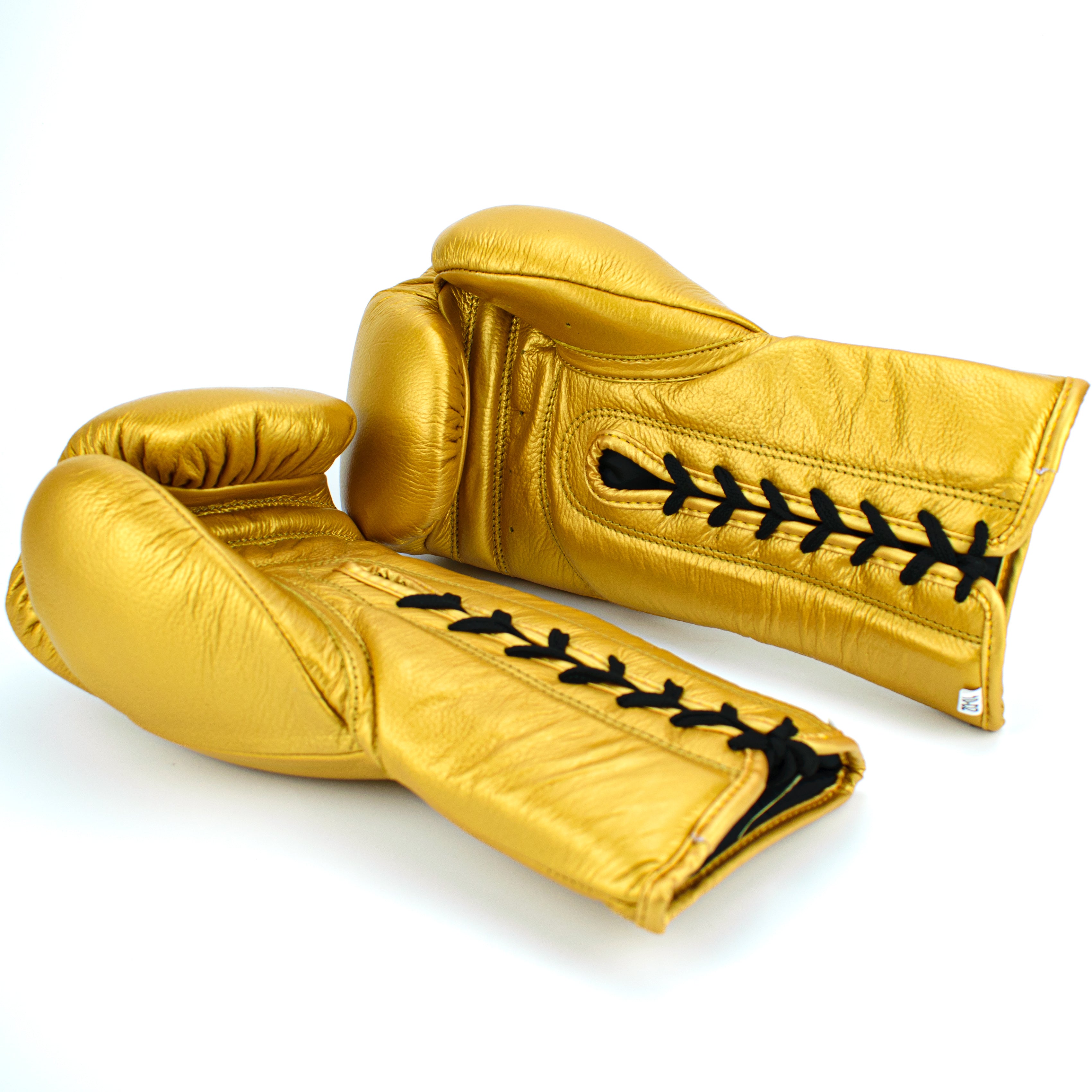10oz HORSE HAIR FIGHT GLOVES GOLD
