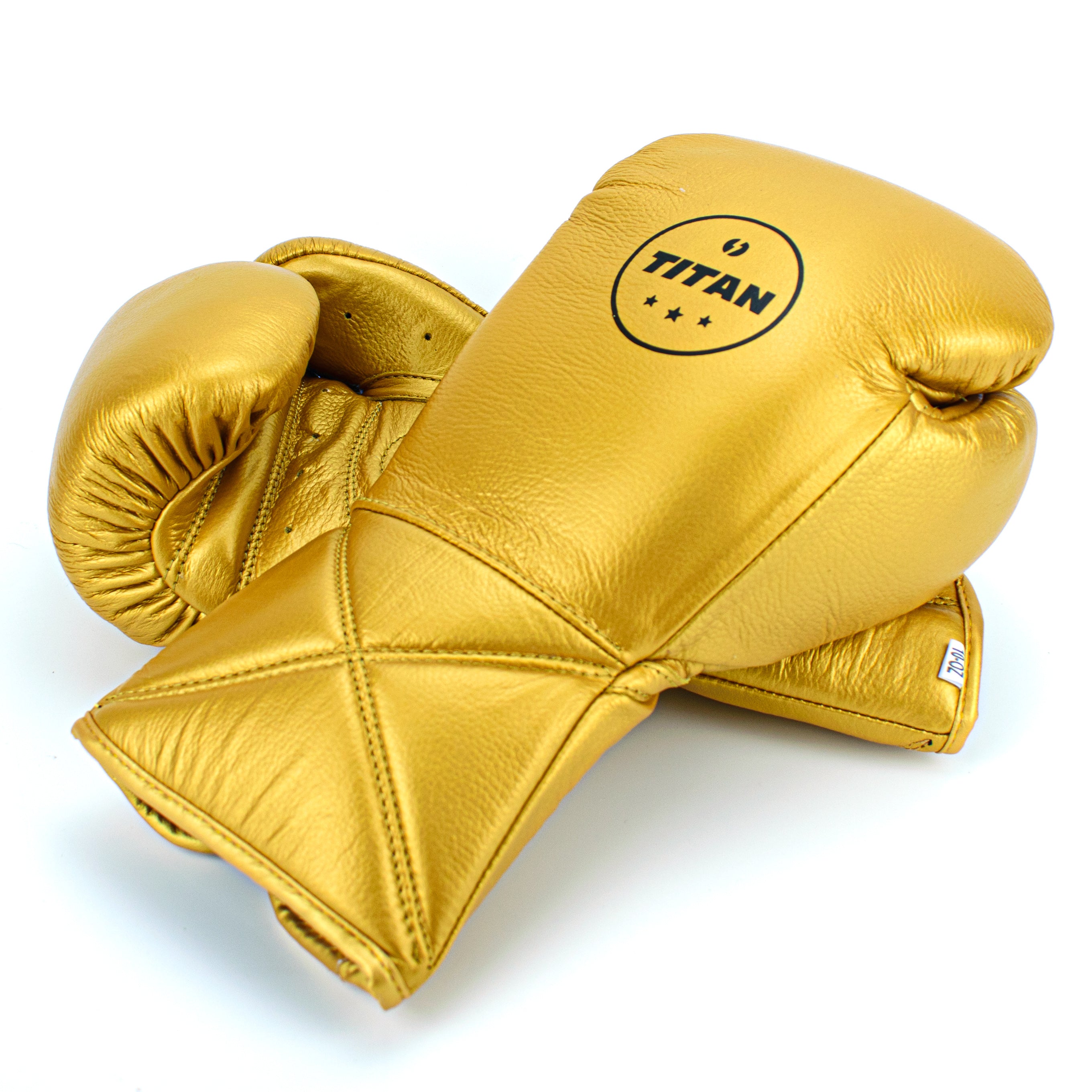 10oz HORSE HAIR FIGHT GLOVES GOLD