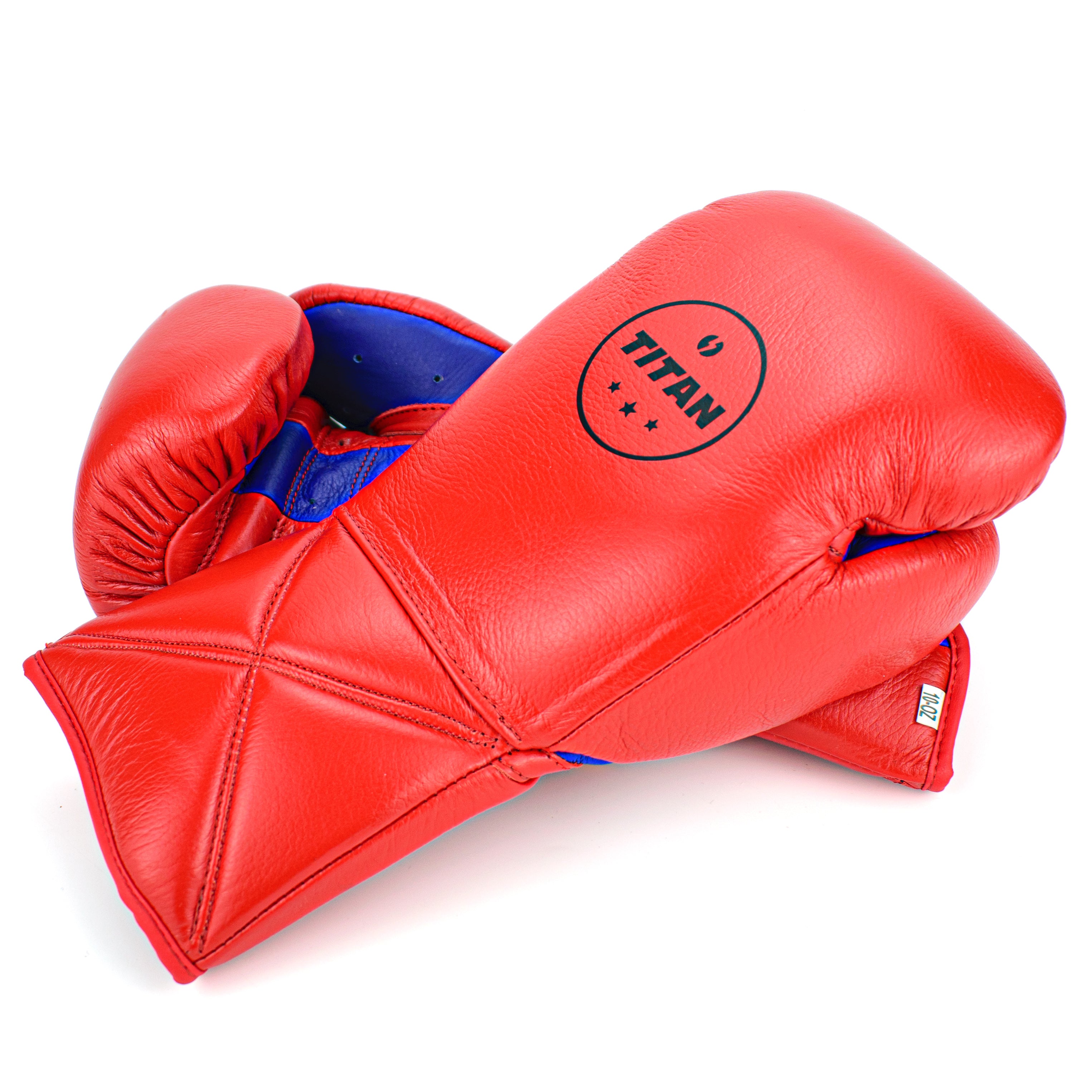 10oz HORSE HAIR FIGHT GLOVES CRIMSON & ROYAL BLUE