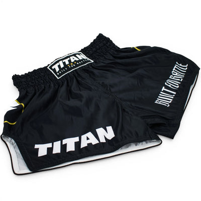 TITAN MUAY THAI SHORTS - MIDNIGHT BLACK