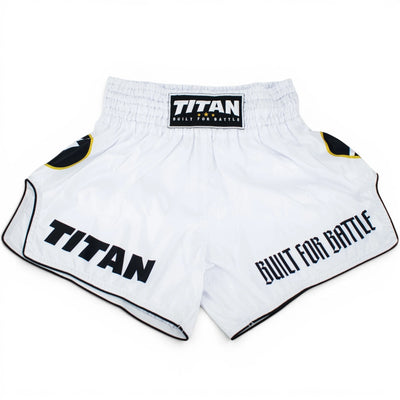 TITAN MUAY THAI SHORTS - POLAR WHITE