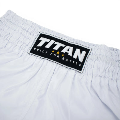 TITAN MUAY THAI SHORTS - POLAR WHITE