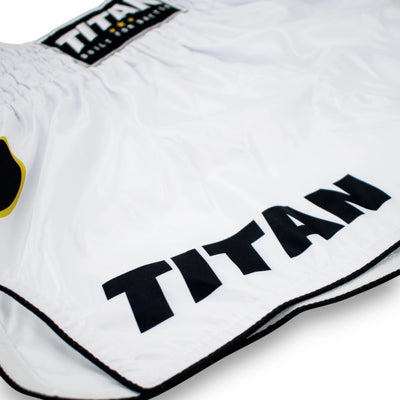 TITAN MUAY THAI SHORTS - POLAR WHITE