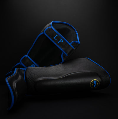 Titan Bespoke Hyperion Shin Guards – custom Italian leather personalised Muay Thai and kickboxing shin pads