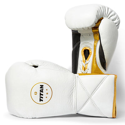 Custom 10oz Horse Hair Fight Gloves Polar White