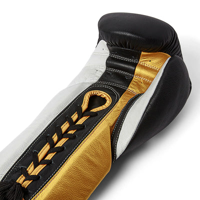 10oz Horsehair Lace-Up Fight Gloves – Midnight Black