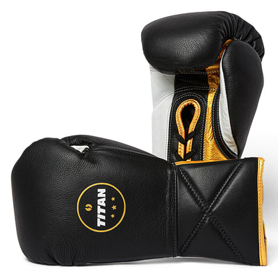 Custom 10oz Horse Hair Fight Gloves Midnight Black