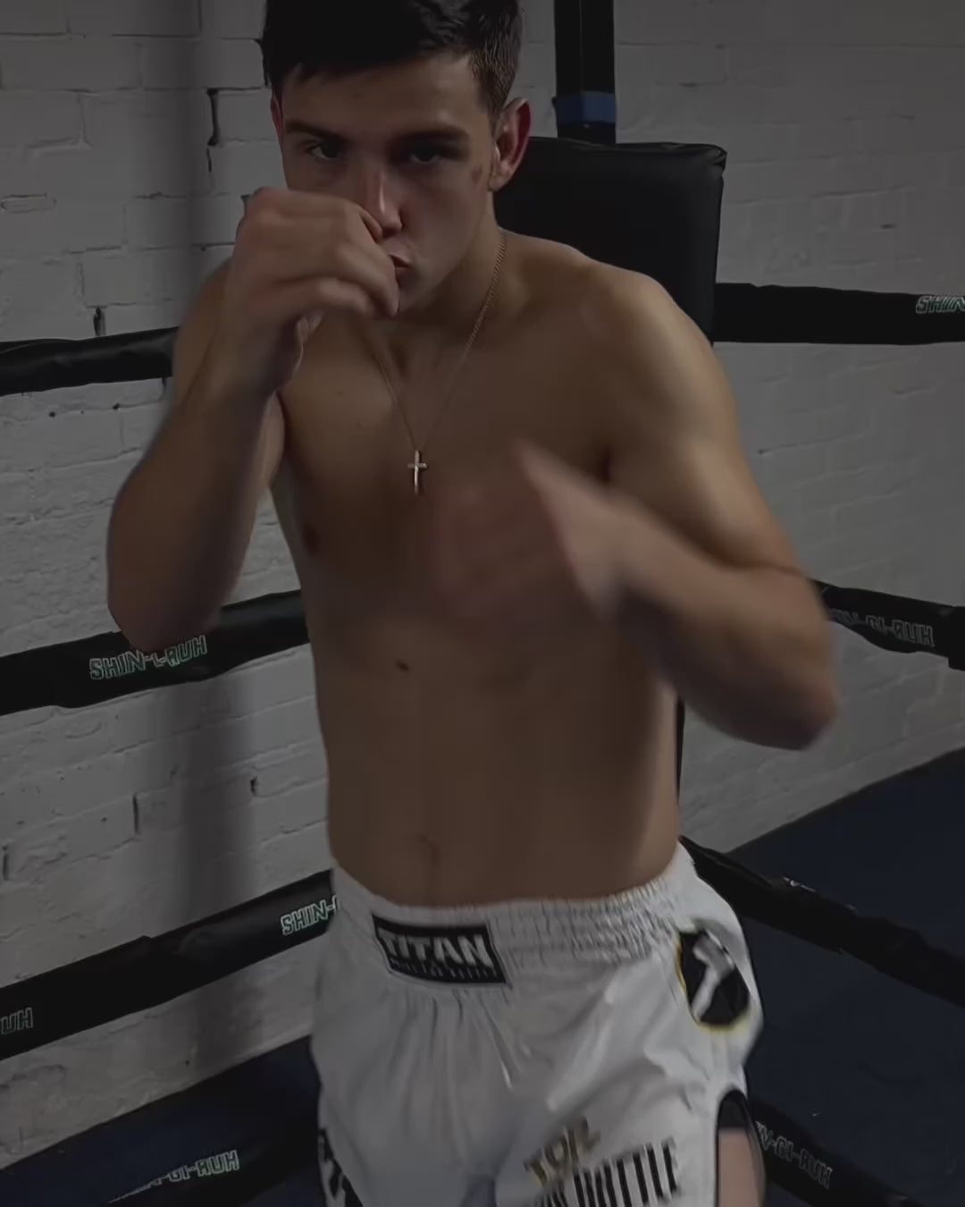 Video: Titan Titan Muay Thai Shorts in Polar White in use — product demonstration 2